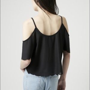 Topshop Scalloped Top